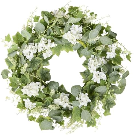YNYLCHMX 18 Inch Spring Summer Wreath for Front Door