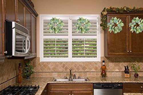 LSKYTOP 2 Pcs Eucalyptus Wreath for Kitchen Farmhouse Decor