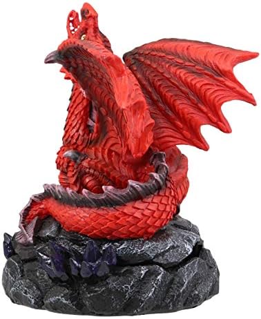 Ebros Gift Stryker Red Dragon Incense Burner Figurine 625 In