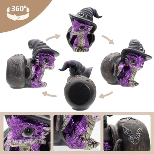 Mini Purple Dragon Figurine - Fantasy Decor
