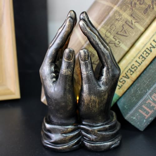 Eforcase Praying Hand Lamp Figurine - Resin Decor for Bedroom and Desktop