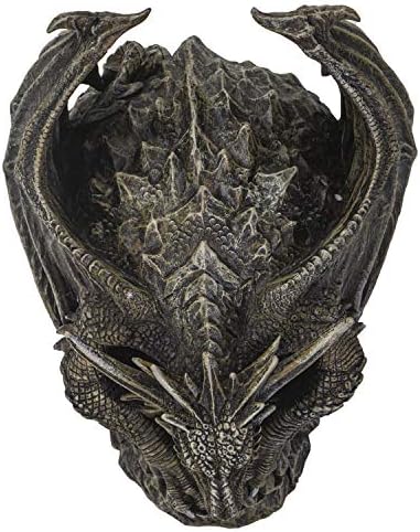 SUMMIT COLLECTION Spiral Dragon Skull Figurine 75 Inches