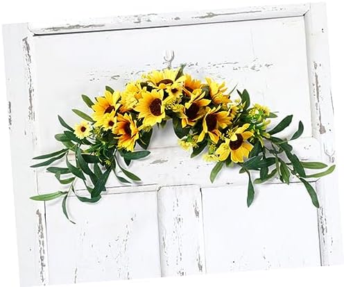 Artificial Sunflower Floral Swag for Wedding Backdrop and Home Decor