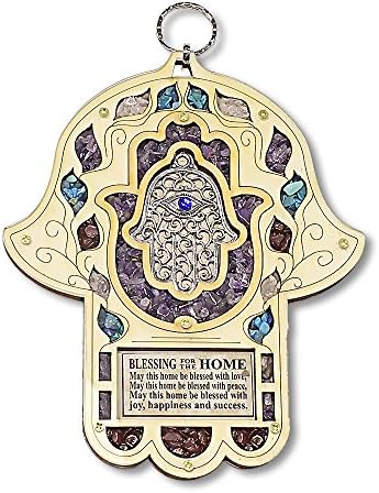 My Daily Styles Wooden Hamsa Wall Decor - 8 Inch Good Luck Symbol
