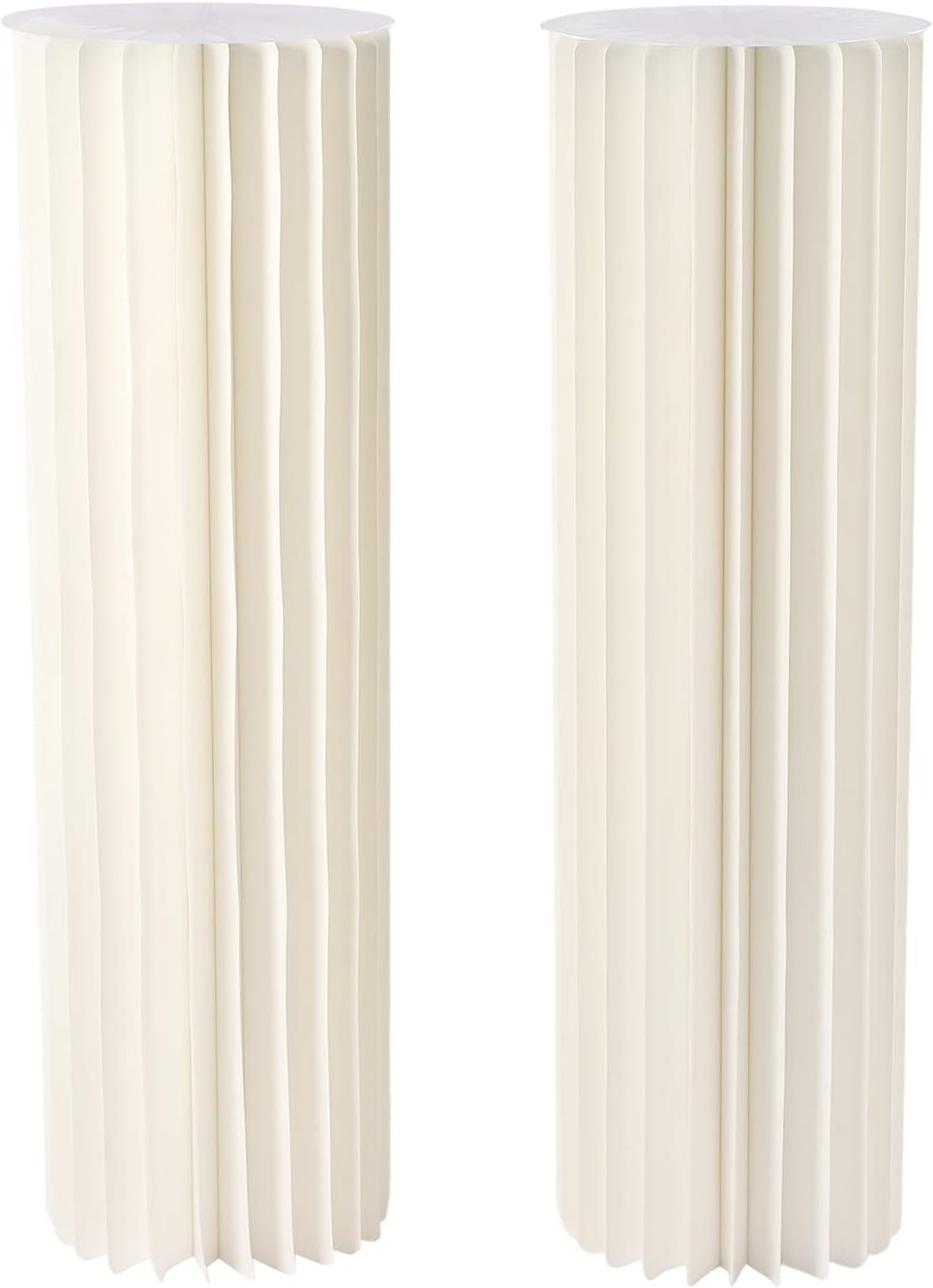 2PCS 394in Tall Round Cylinder Flower Stand Wedding Centerpieces Foldable Display Stands