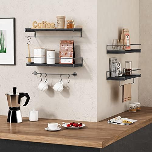 Forbena Floating Shelves Set of 2 for Bathroom and Kitchen