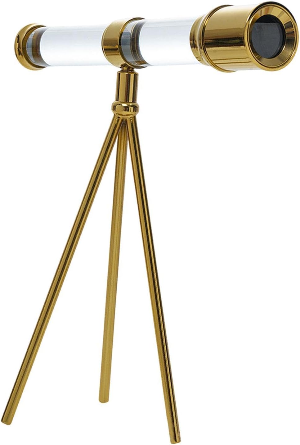 Qianly Glass Telescope Statue Decor for Living Room