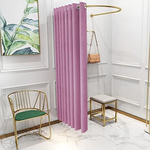 C-Shaped Portable Privacy Fitting Room with Light Purple Shade