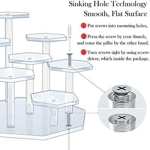 7-Tier Clear Acrylic Display Stand for Jewelry and Collectibles