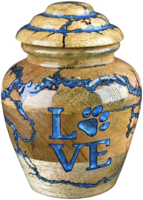 Merit Wooden Cremation Urn for Pets Decorative Dog Ashes Urn