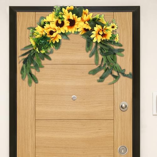 Artificial Sunflower Floral Swag for Wedding Backdrop and Home Decor
