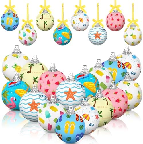 16 Pcs Summer Hanging Tree Ornaments Hawaiian Style Decorations for Parties and Holidays