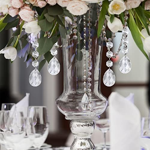 Jishi 30pk Crystal Teardrop Ornaments for Christmas Tree Decorations