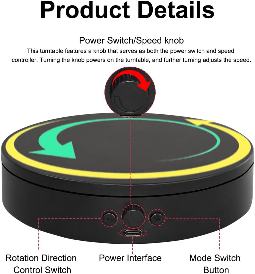 ComXim Rotating Display Stand with Type-C Power Cable