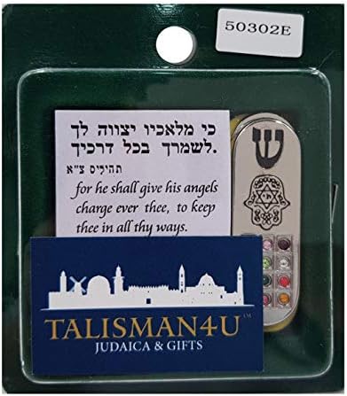 Talisman4u Protection Mezuzah with Hamsa Hoshen and Star of David