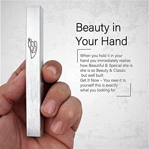 5 Pack Waterproof Aluminum Mezuzah Cases with Double-Sided Tape