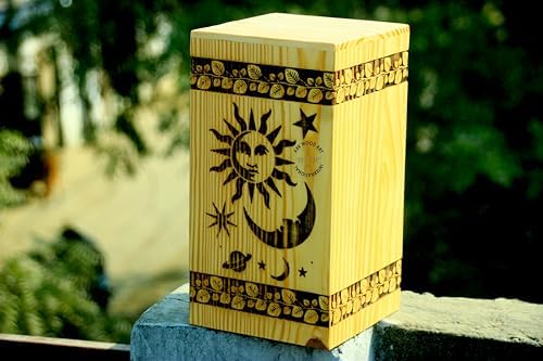 Royal Night Star Wooden Urn for Ashes