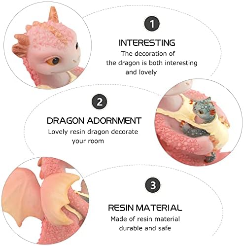 Mini Dragon Figurine Resin Home Decor