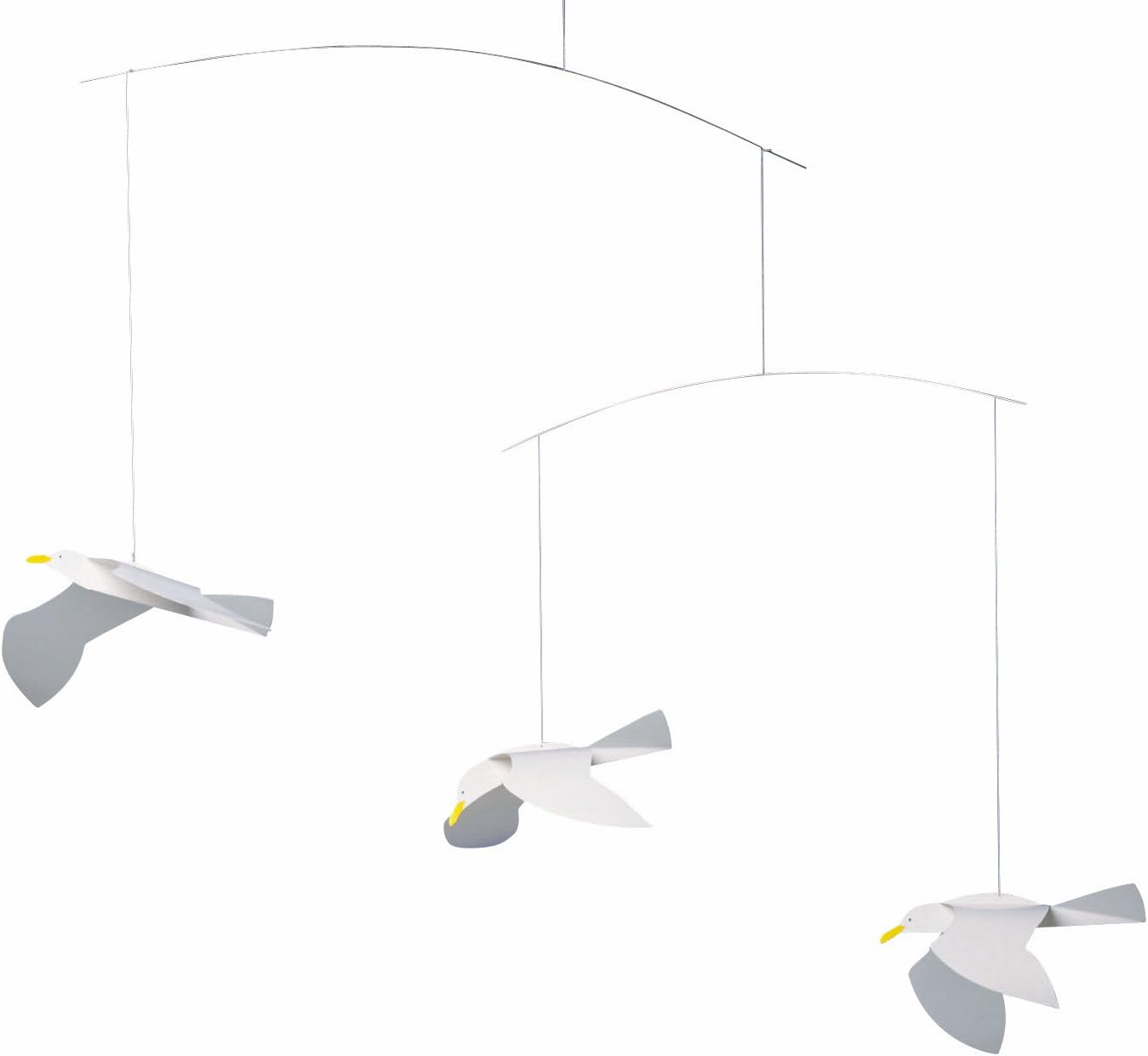 Flensted Mobiles Soaring Seagulls 16 Inch Hanging Mobile