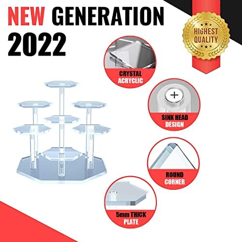 7-Tier Clear Acrylic Display Stand for Jewelry and Collectibles