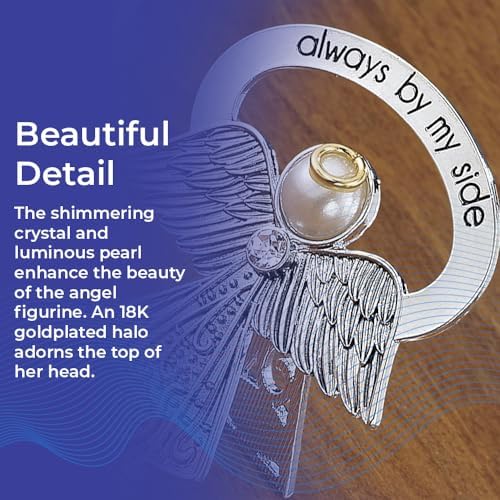 Bedside Angel Collectible Figurine with Crystal and Pearl Accent