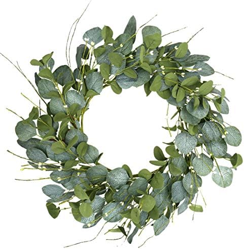 20 Inch Eucalyptus Door Wreath with Berries