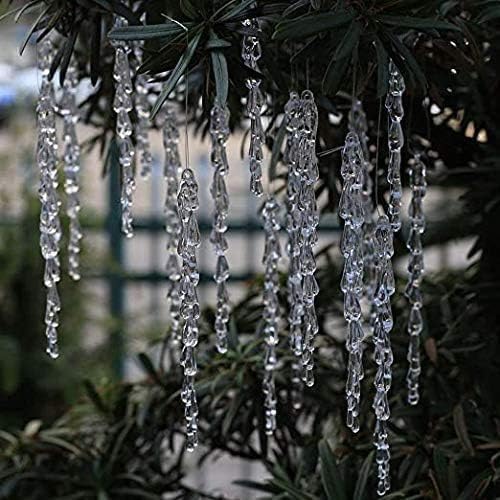 25 Pcs Clear Icicle Ornament Set