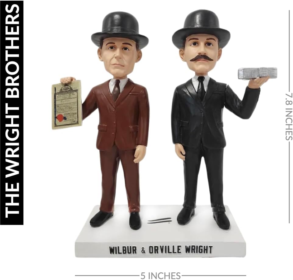 Wilbur and Orville Wright Brothers Collectible Bobblehead Statues