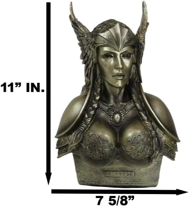 Ebros Norse Goddess Valkyrie Bust Statue 11 Inch Decorative Figurine