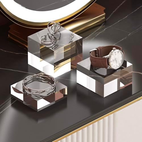 CANCLEAR Acrylic Display Riser Set 3 Sizes 2 Pack