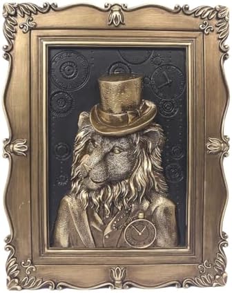 Esvinte Vintage Wall Sculpture Gentleman Lion Decor