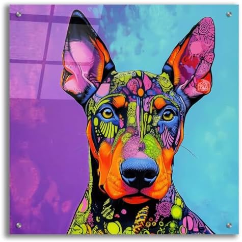 Epic Art Woof Deberman Acrylic Wall Art 24x24
