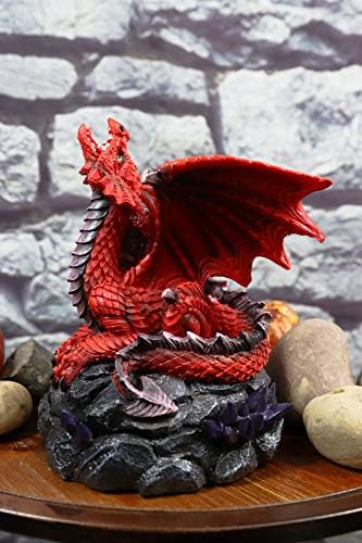 Ebros Gift Stryker Red Dragon Incense Burner Figurine 625 In