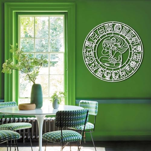 Mayan Aztec Calendar Metal Wall Decor 35x35