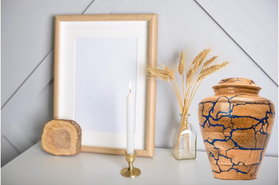Handcrafted Wooden Urn for Cremation Adult Ashes Memorial Box