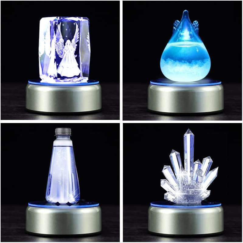 Colorful Cup Display Turner Spinner Light Stand with USB Power