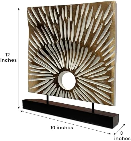 Decozen Handcrafted Solid Wood Centerpiece for Home Decor