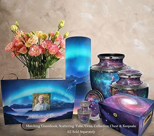 Aurora Borealis Scattering Tubes for Human Ashes TSAApproved Biodegradable Urns for Burial at Sea