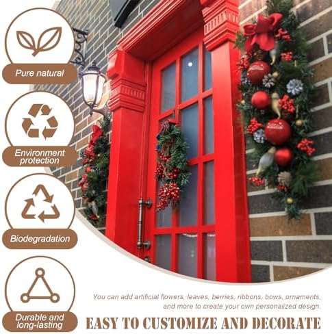 Grapevine Teardrop Swag Base 2 Pack for Door Decor