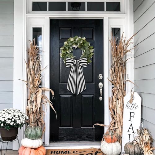 2 Pack Boxwood Wreath Sash Garland for Front Door and Porch Decor