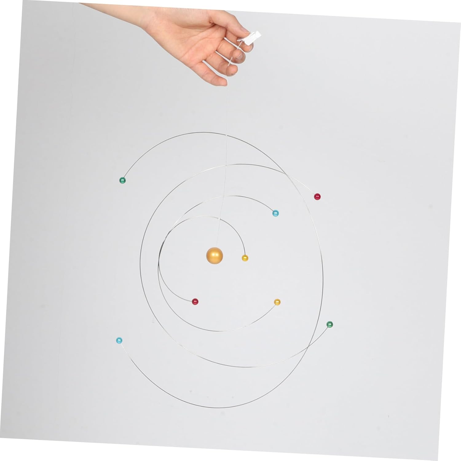 Space Decor Mobile Wind Chimes Outdoor Educational Planets Model Science Decor Mobile for Classroom and Home 1