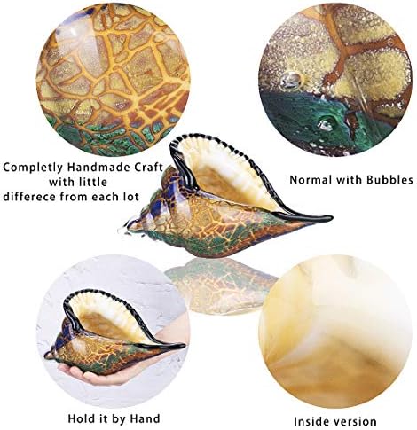 QFkris Glass Conch Figurines - Unique Home Decor