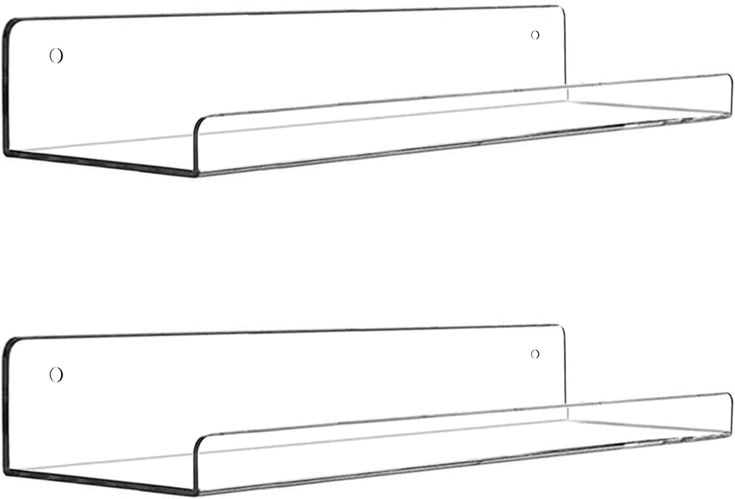 Cerpourt Acrylic Floating Shelf Set 2 Pack