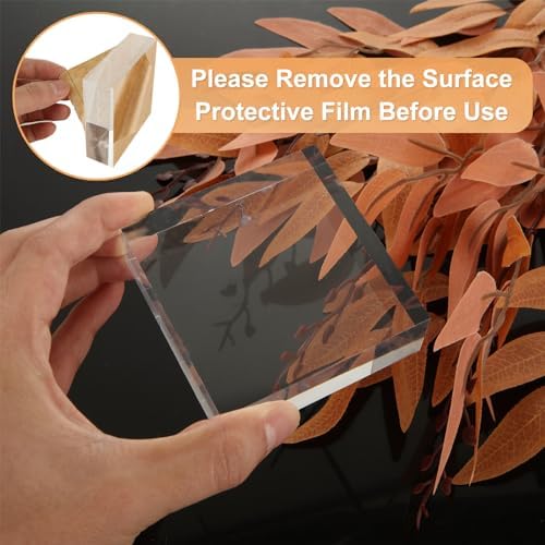 6 Pcs Clear Acrylic Display Blocks 3x3x1 Inch