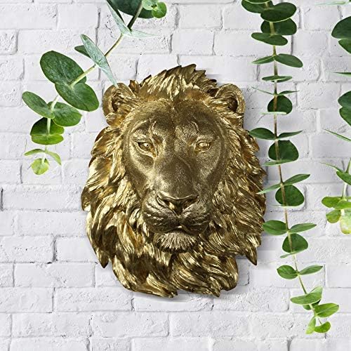 Wallcharmers Gold Lion Wall Art Sculpture