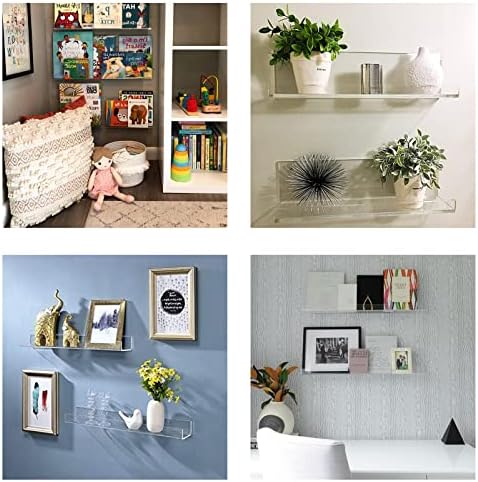 Cerpourt Acrylic Floating Shelf Set 2 Pack