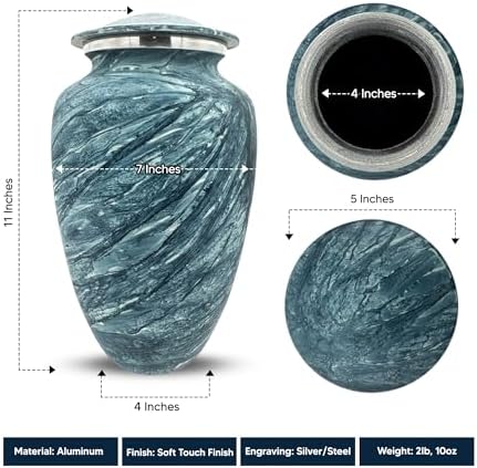 Custom Large Cremation Urn for Movie Fans - Blue
