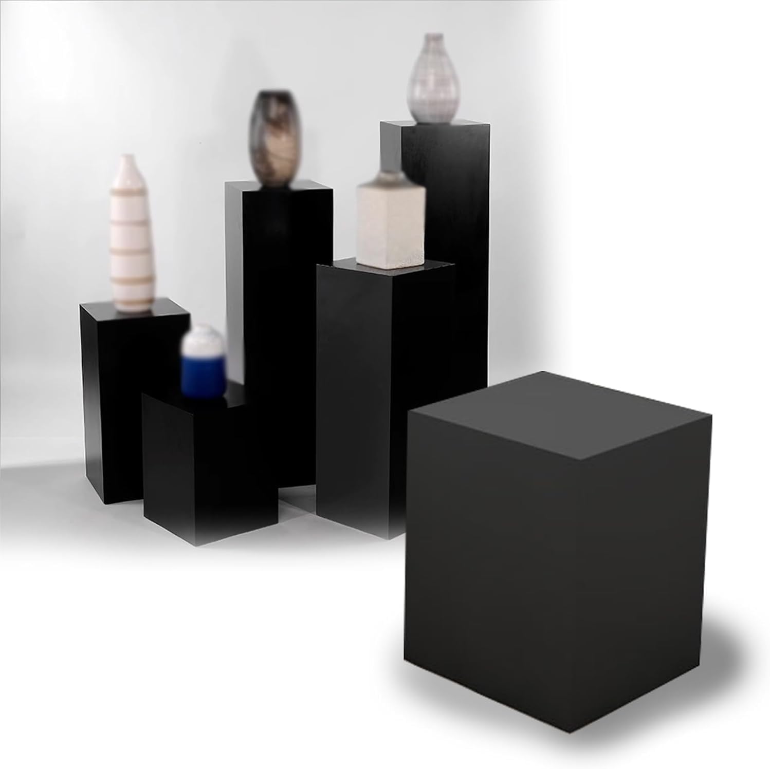 Square Wedding Dessert Table Cube Pillar Display Stand 315 Inch Tall