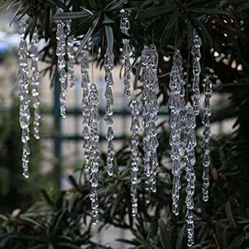 25 Pcs Clear Icicle Ornament Set