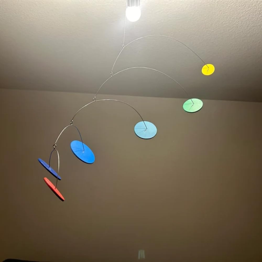 Vintage Kinetic Sculpture Hanging Mobile 25x15 Inches
